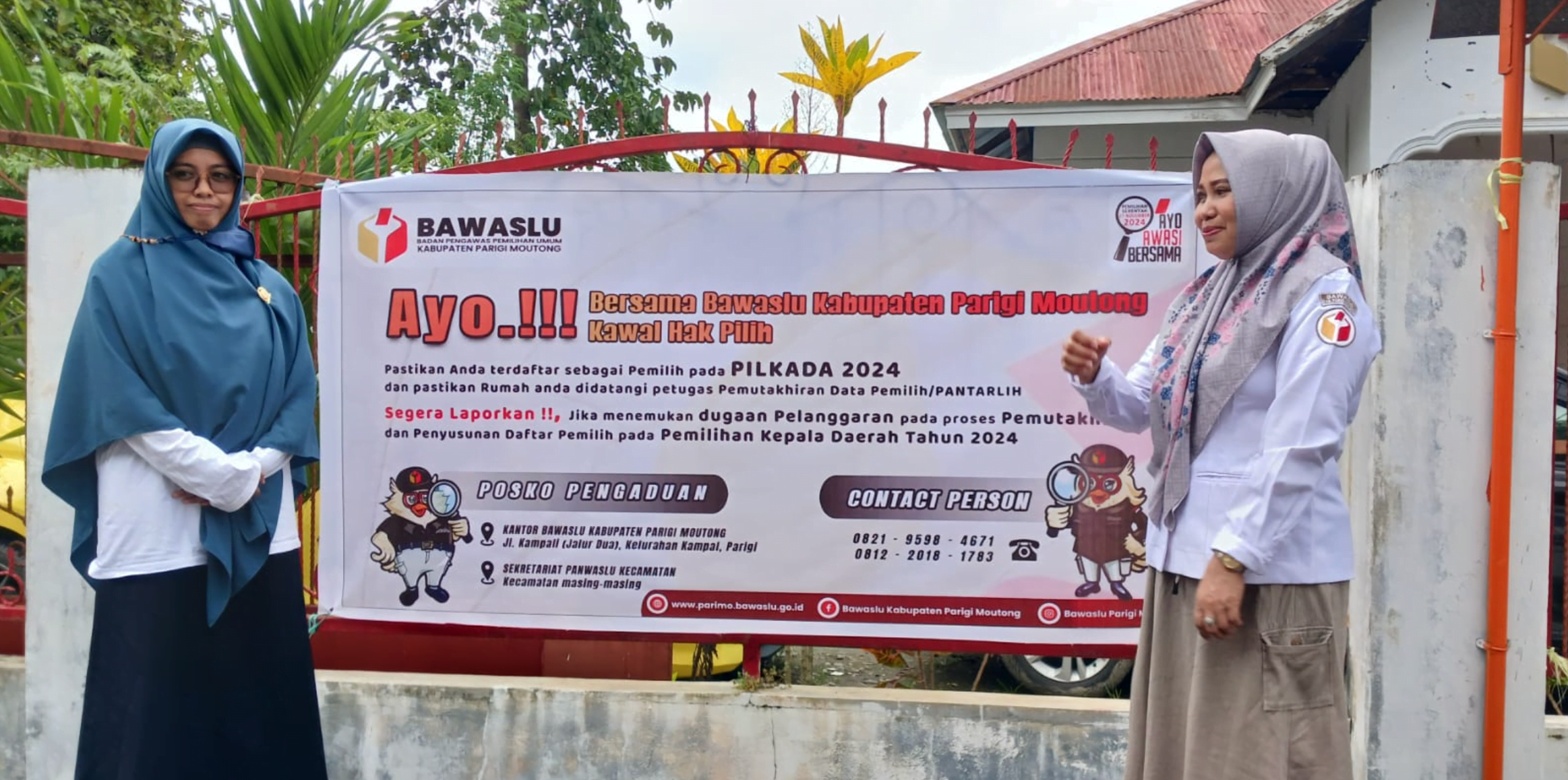Bawaslu Parimo Launcing Posko Kawal Hak Pilih. (FOTO:mediaalkhairaat/MAWAN)