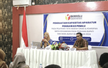 Kegiatan Penguatan Kapasitas Aparatur Pengawasan yang diselenggarakan oleh Badan Pengawas Pemilihan Umum (Bawaslu) Kabupaten Buol.