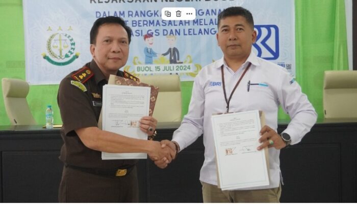 Penandatanganan Perjanjian Kerjasama Kejaksaan Negeri Buol dengan Bank BRI Pogogul