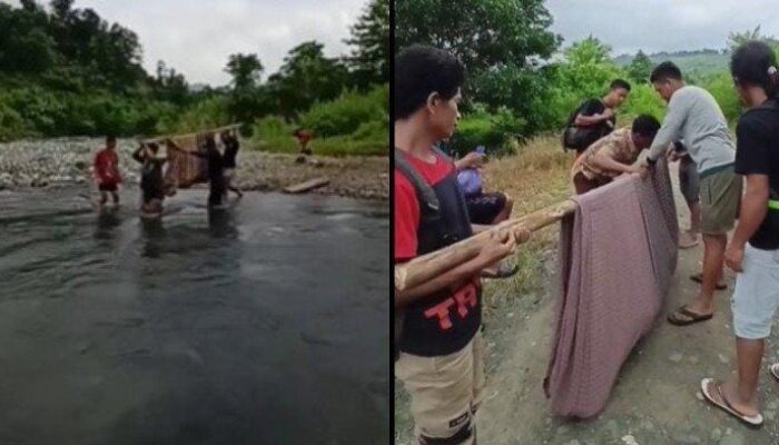 Ibu Hamil di Touna Digotong Tandu ke Puskesmas Sejauh 37 Km