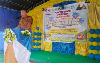 Bupati Kabupaten Tojo Una-Una, diwakili oleh Staf Ahli Bidang Pemerintahan, Hukum, dan Politik, Burhanudin Lahay, S. Ag.M.S.i. FOTO: Hertanto Prokopimda Touna