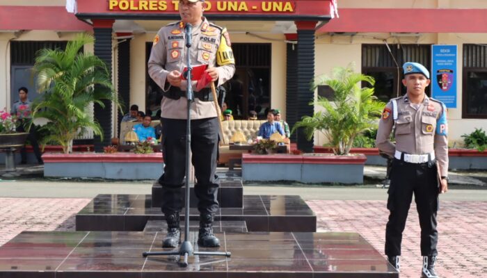 Apel Pasukan OMP Tinombala 2024, Kapolres Touna Tegaskan Kesiapan Personel Jelang Pilkada