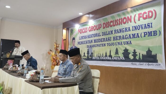 Pemkab Tojo Una-Una Gelar FGD Penguatan Moderasi Beragama