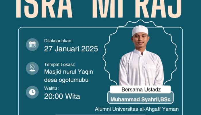 Karang Taruna Polinsonanemami Desa Ogotumubu dan BKPRMI Gelar Isra Mi’raj 1446 H, Hadirkan Penceramah Lulusan Yaman