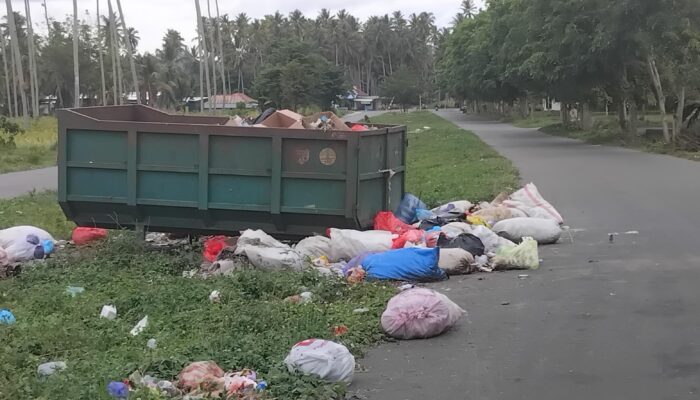 Bahu Jalan Pasar Ampana Terkotori Sampah Busuk, Warga Tunggu Aksi Bupati Terpilih