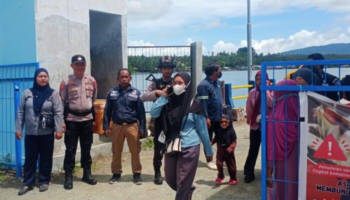 Polres Touna Tingkatkan Pengawasan Arus Mudik di Pelabuhan Feri Uebone